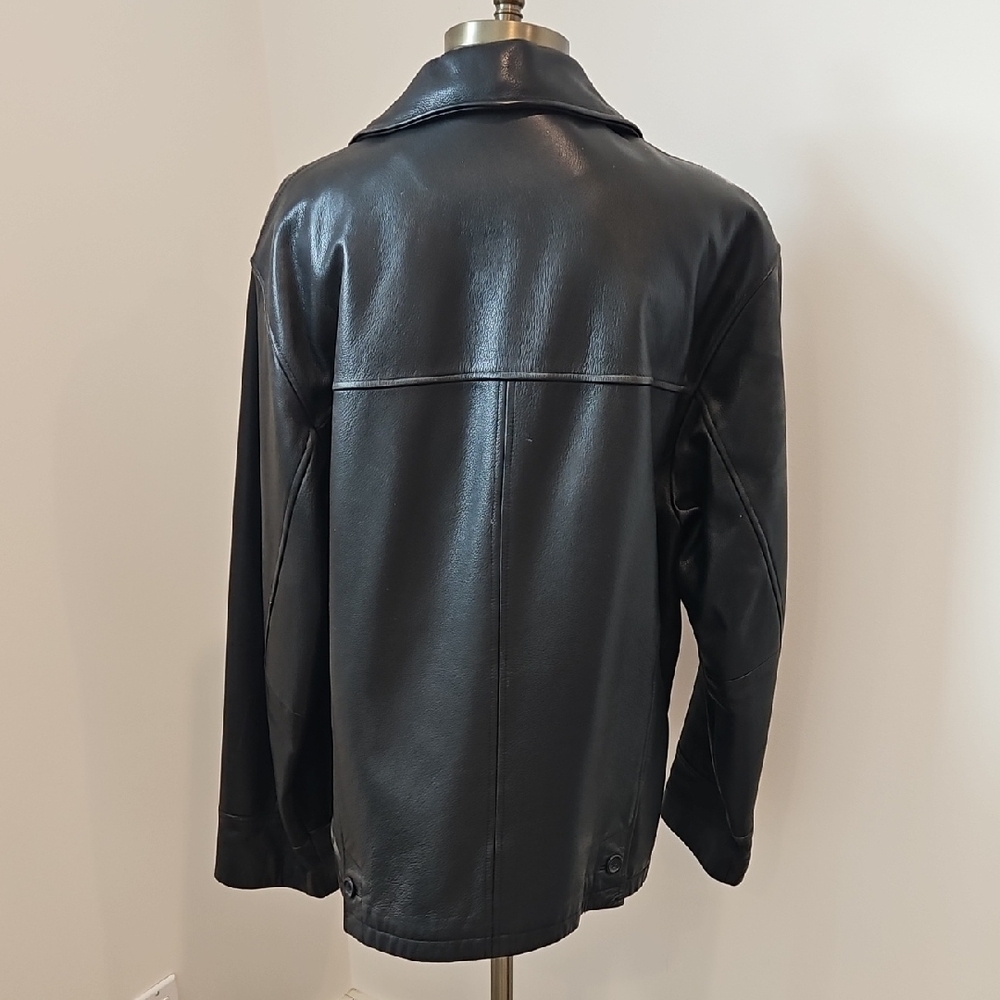 Danier Black Leather Shirt Jacket - Picture 2 of 6